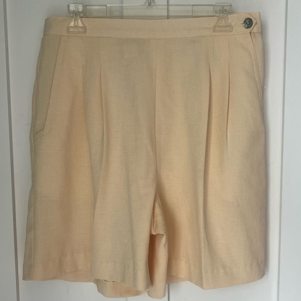 Hana Sport  Soft Yellow High Waist Golf Summer Active Bermuda Preppy Shorts 12
